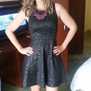 Black on Black textured dress